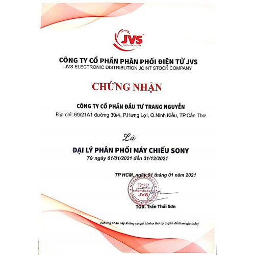 Các giấy chứng nhận của Trang Nguyễn