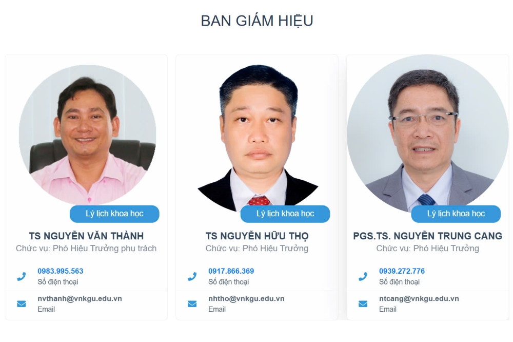 IV. Ban giám hiệu