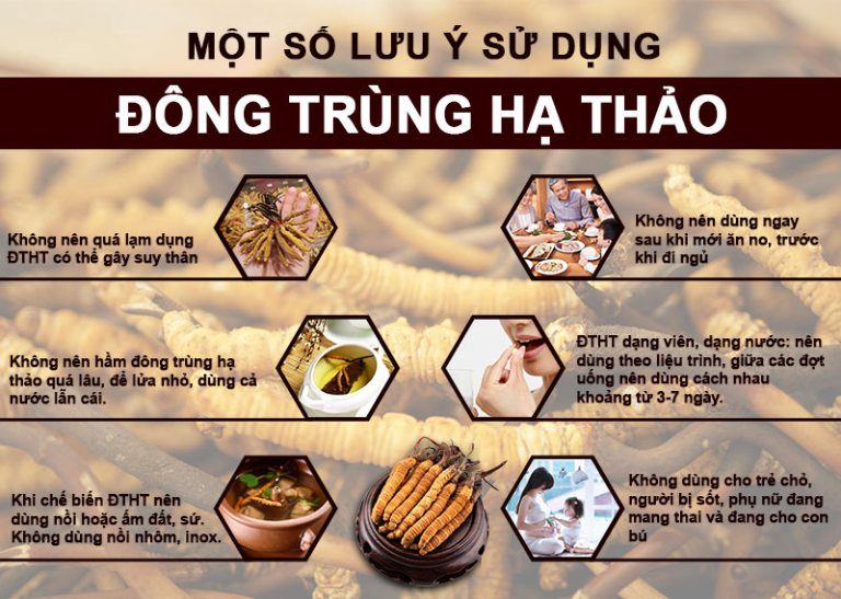 Lưu ý khi sử dụng đông trùng hạ thảo: