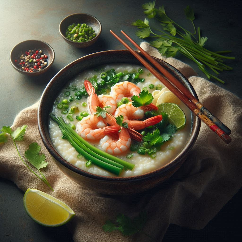 Cháo tôm và chùm ngây