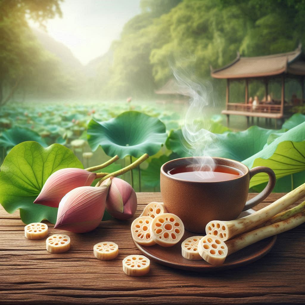 Cách pha trà củ sen