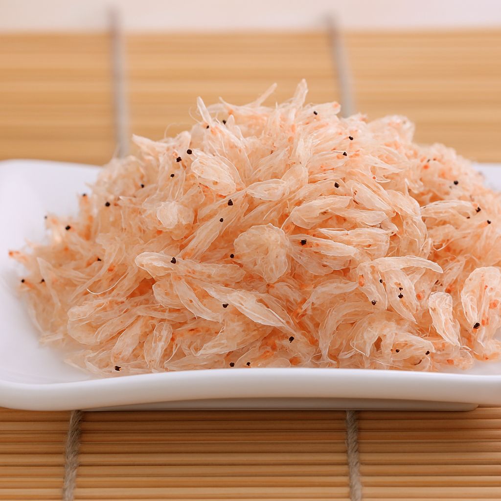 Tép khô màu hồng nhạt