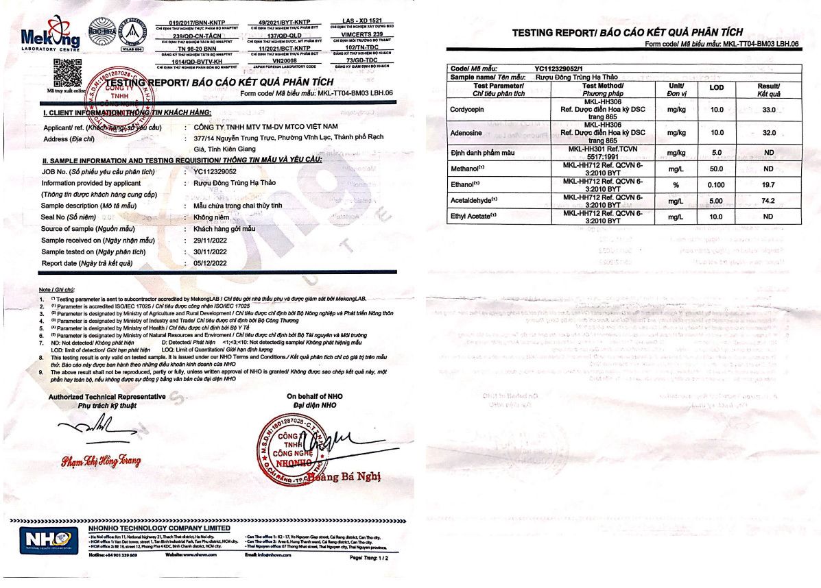 Giấy tờ kiểm định đầy đủ