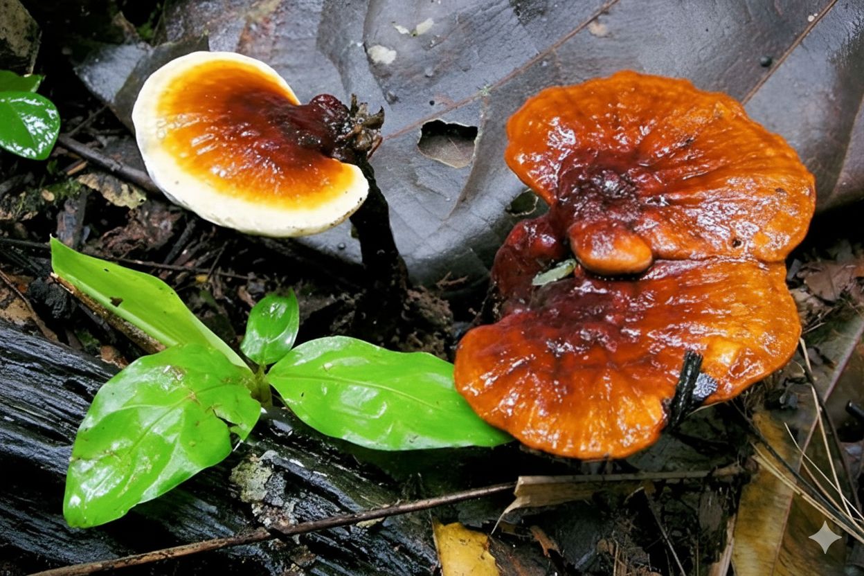 Uống bột nấm linh chi