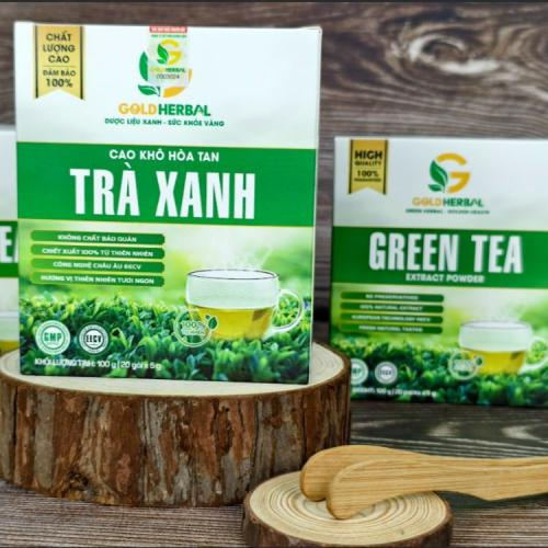 Cách pha cao khô hòa tan trà xanh Gold Herbal