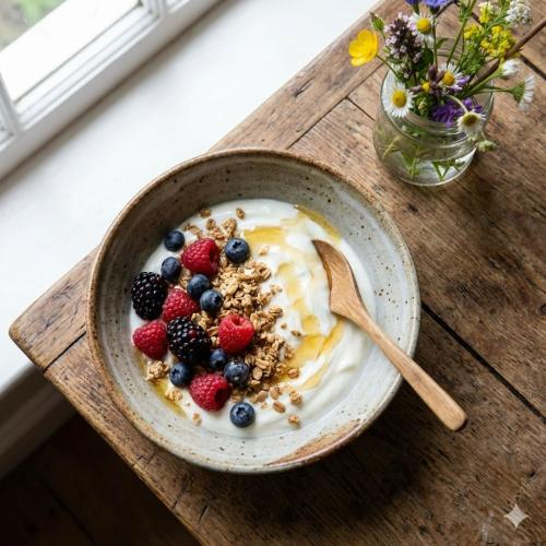 Sữa chua với men vi sinh sống