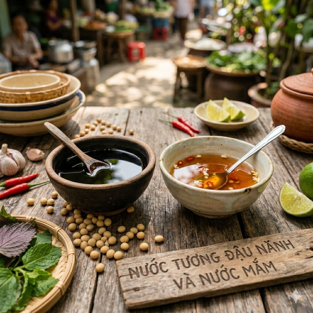 Bảng so sánh nước tương và nước mắm