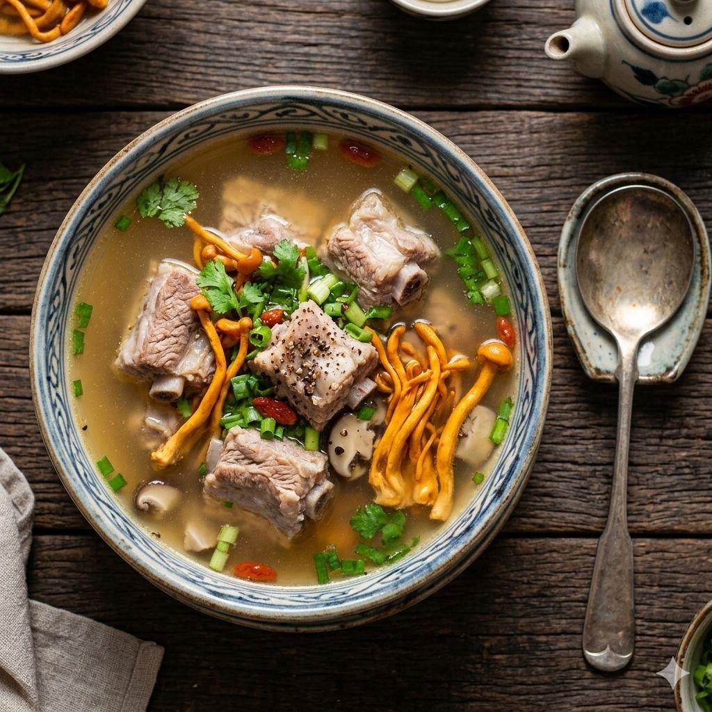 3. Canh sườn hầm đông trùng hạ thảo