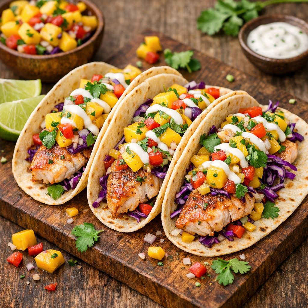 1. Taco cá hồng với sốt xoài có vị gì?