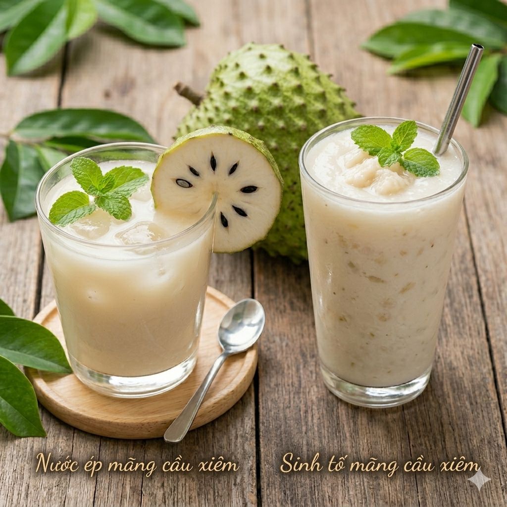 1. Chọn nước ép mãng cầu