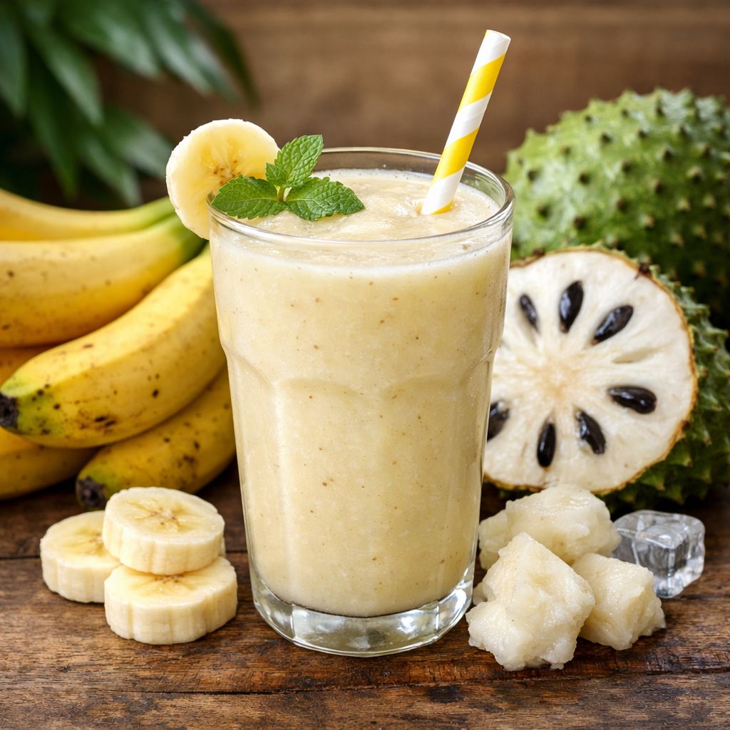 1. Sinh tố chuối mãng cầu