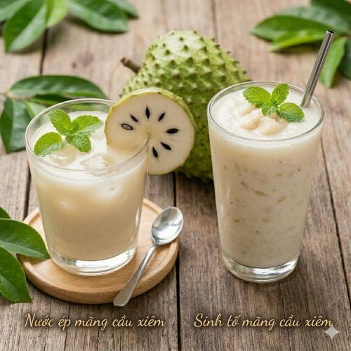 1. Nước ép mãng cầu nguyên chất