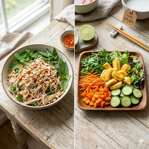 Salad mít chay có bao nhiêu calo?