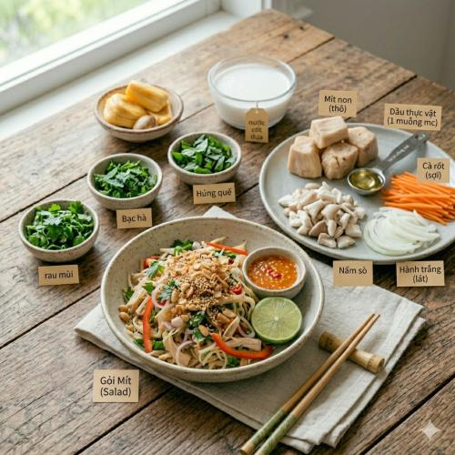 Salad mít chay Việt Nam là gì?