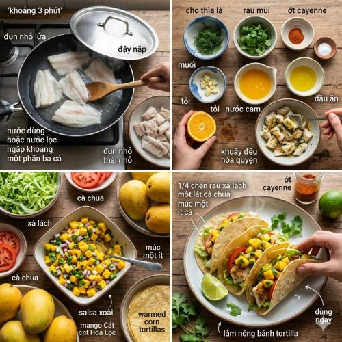 Taco cá hồng sốt xoài là gì?