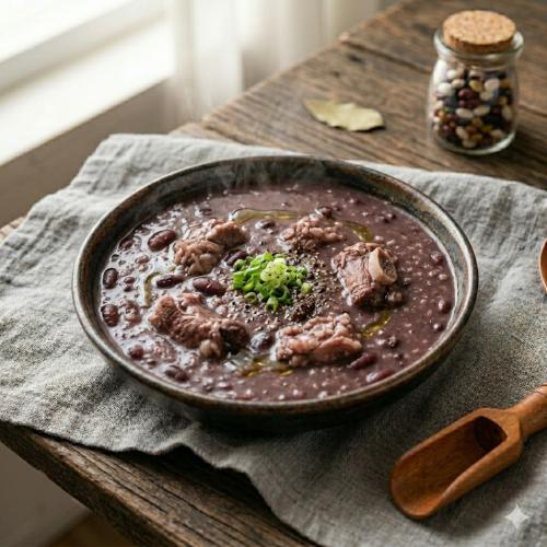 5. Cháo đậu đen gạo nếp – bổ khí huyết