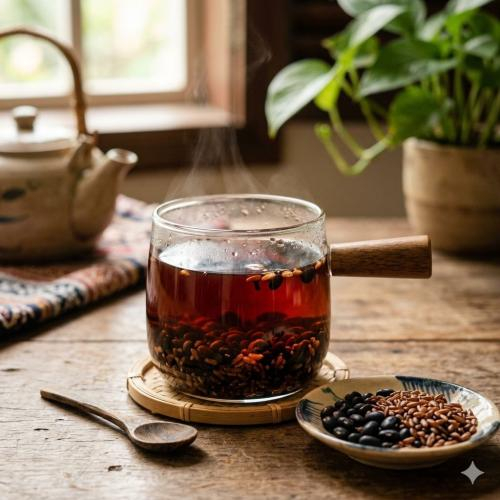 9. Trà đậu đen gạo lứt