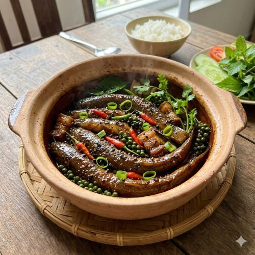 5. Cá chạch kho tiêu