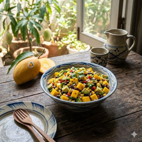 Salad xoài, bơ và đậu đen là gì?