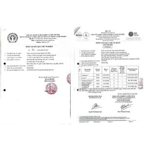 3. Phiếu kết quả test kiểm định nước qua máy ion kiềm