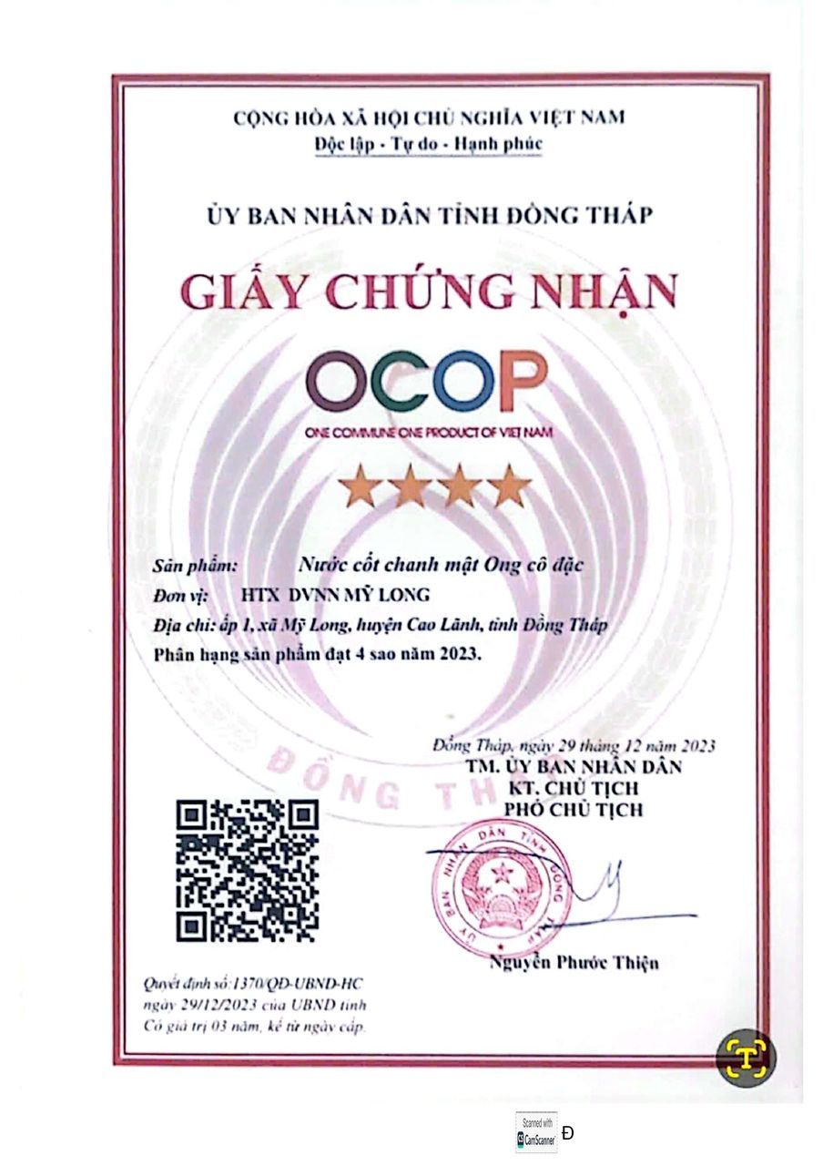 Chứng Nhận OCOP