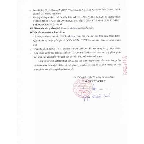 Hồ sơ công bố sản phẩm