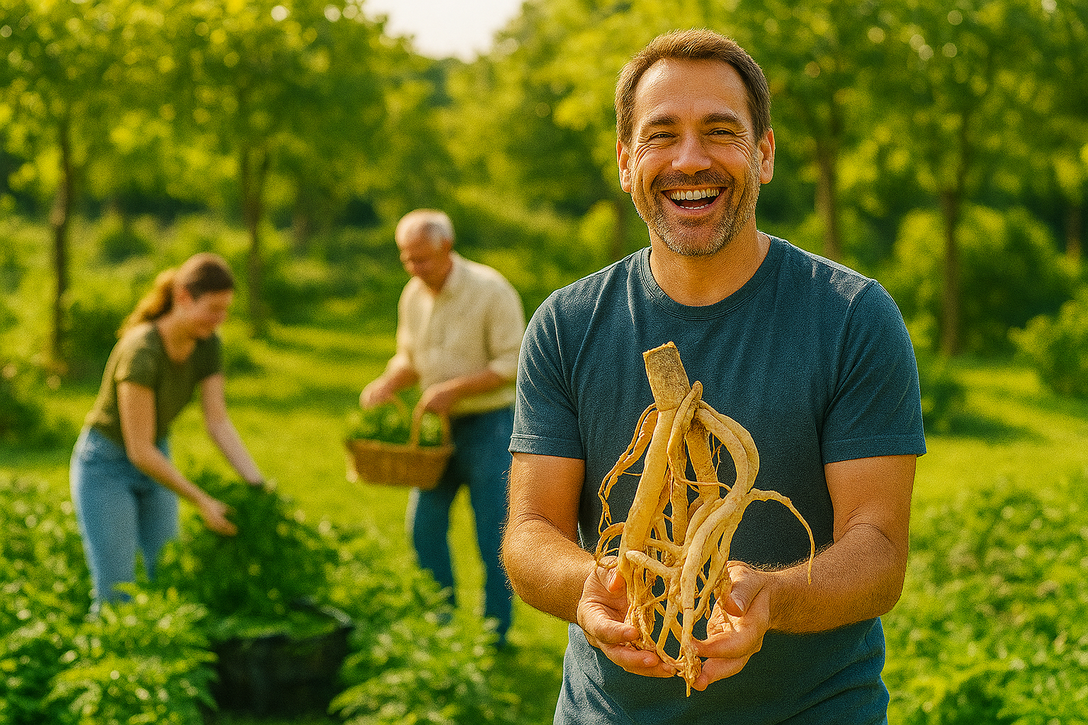 Thu hoạch củ đinh lăng: Chờ đợi và phần thưởng xứng đáng