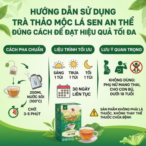 Hướng Dẫn Sử Dụng Trà Thảo Mộc Lá Sen An Thể Đúng Cách Để Đạt Hiệu Quả Tối Đa