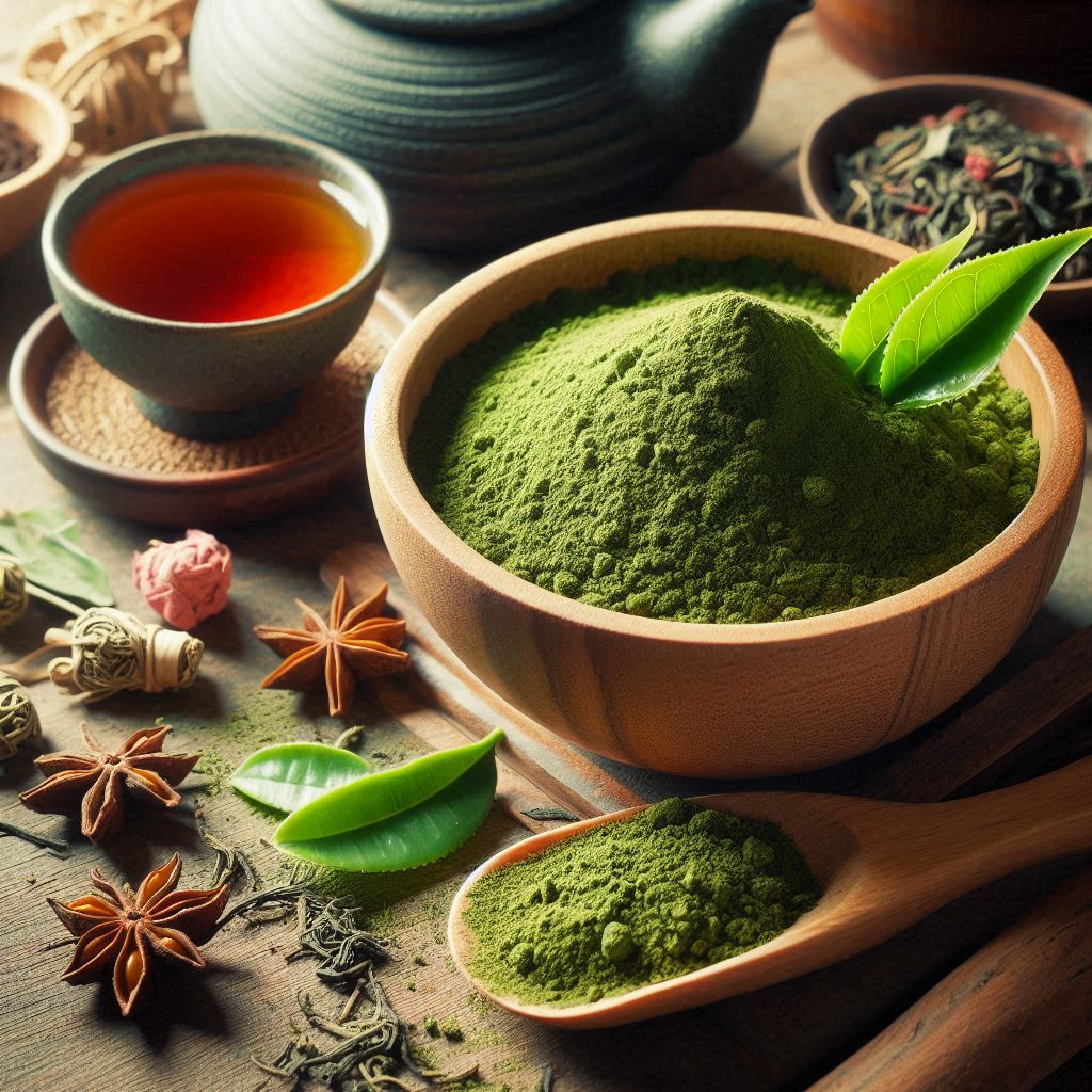 Bột trà xanh có màu gì?