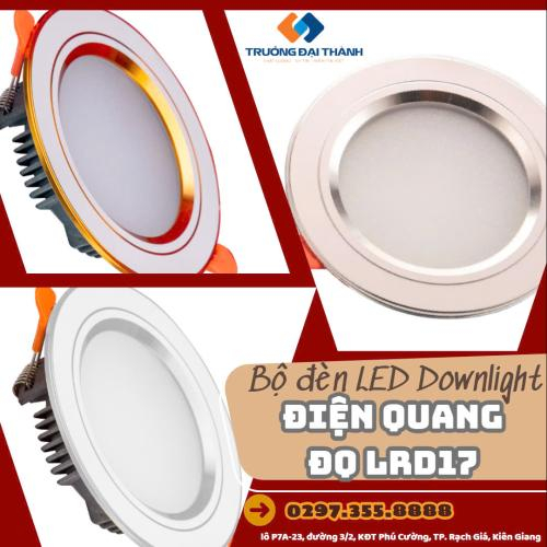 Bộ đèn LED Downlight Điện Quang ĐQ LRD17 (078CS/098CS đổi màu Ø90 bầu nhôm kín)