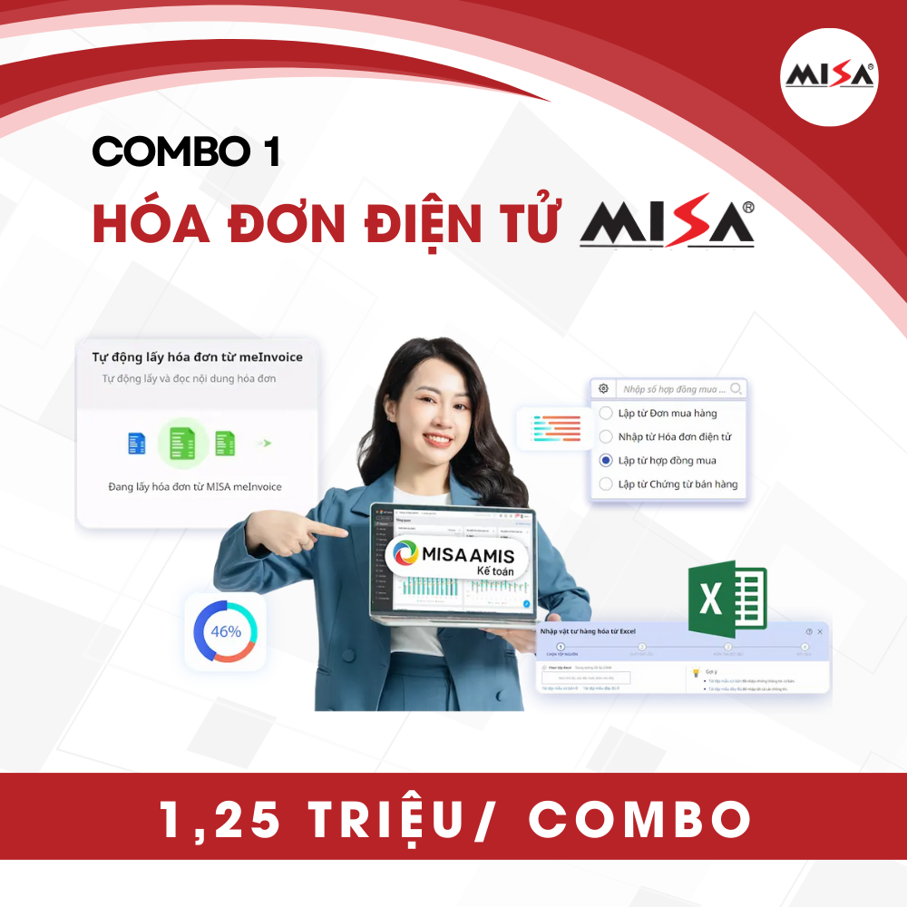 Combo 1: Giải Pháp Hóa Đơn Điện Tử MISA