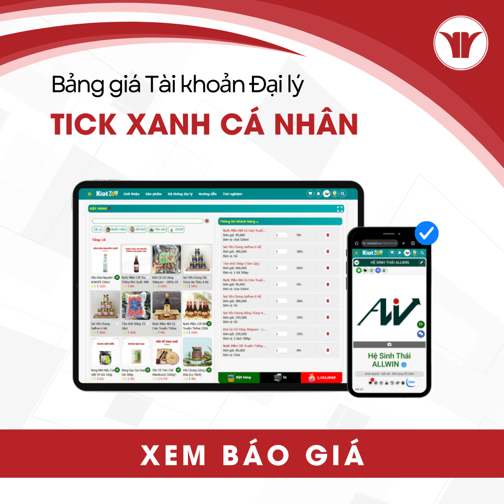 Bảng Giá Tài Khoản Đại Lý Tick Xanh