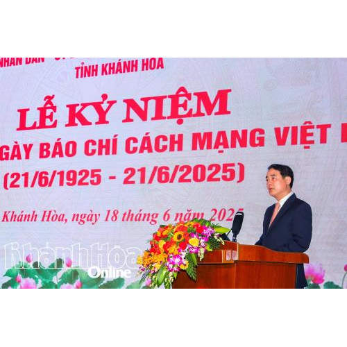 Lễ kỷ niệm 100 năm Ngày Báo chí Cách mạng Việt Nam tỉnh Khánh Hoà