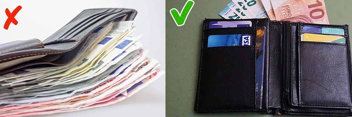 Chỉ mang theo tiền mặt hoặc thẻ tín dụng