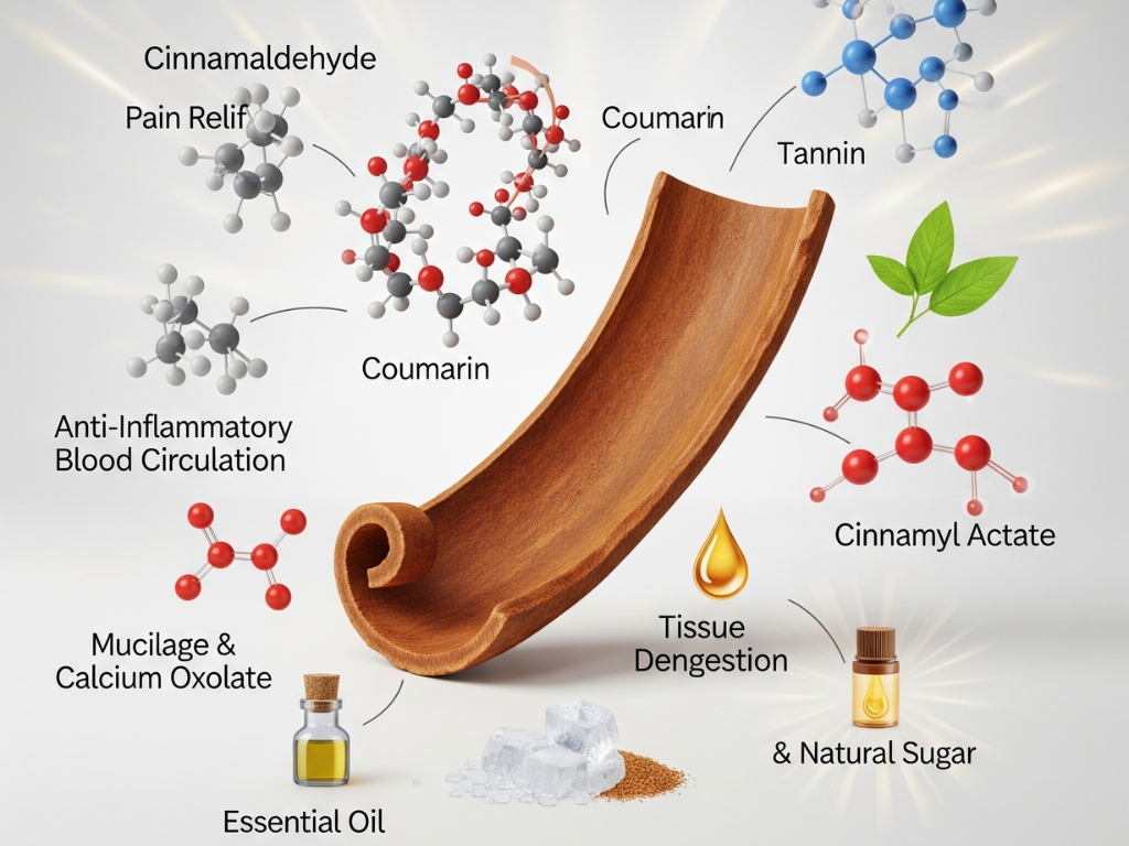 Thành phần quý giá trong nhục quế: