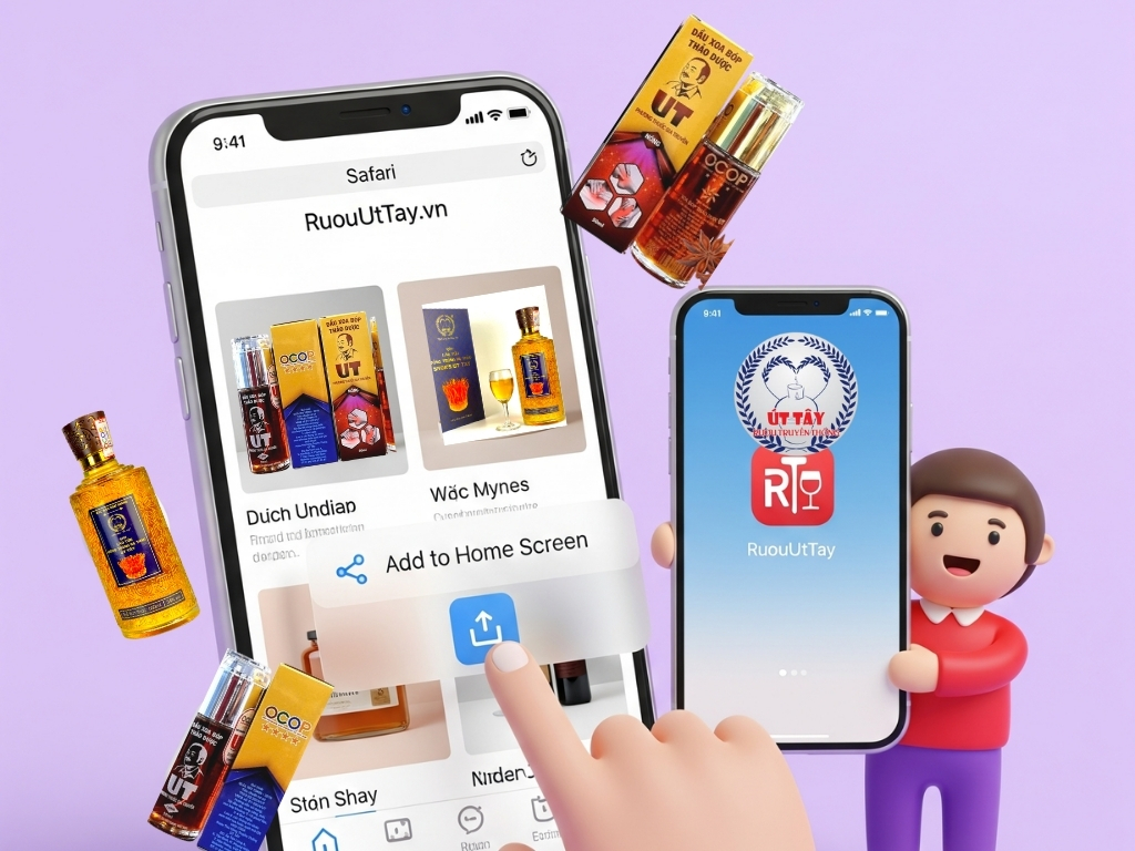2. Trên iOS (iPhone – Safari):