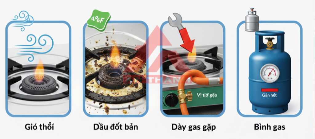 Vì sao bếp gas tự nhiên tắt lửa?