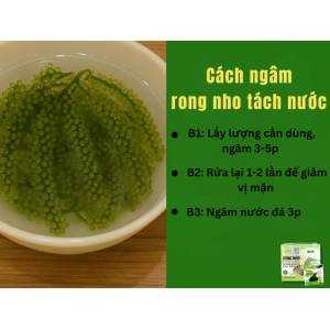 2. Cách ngâm rong nho tách nước