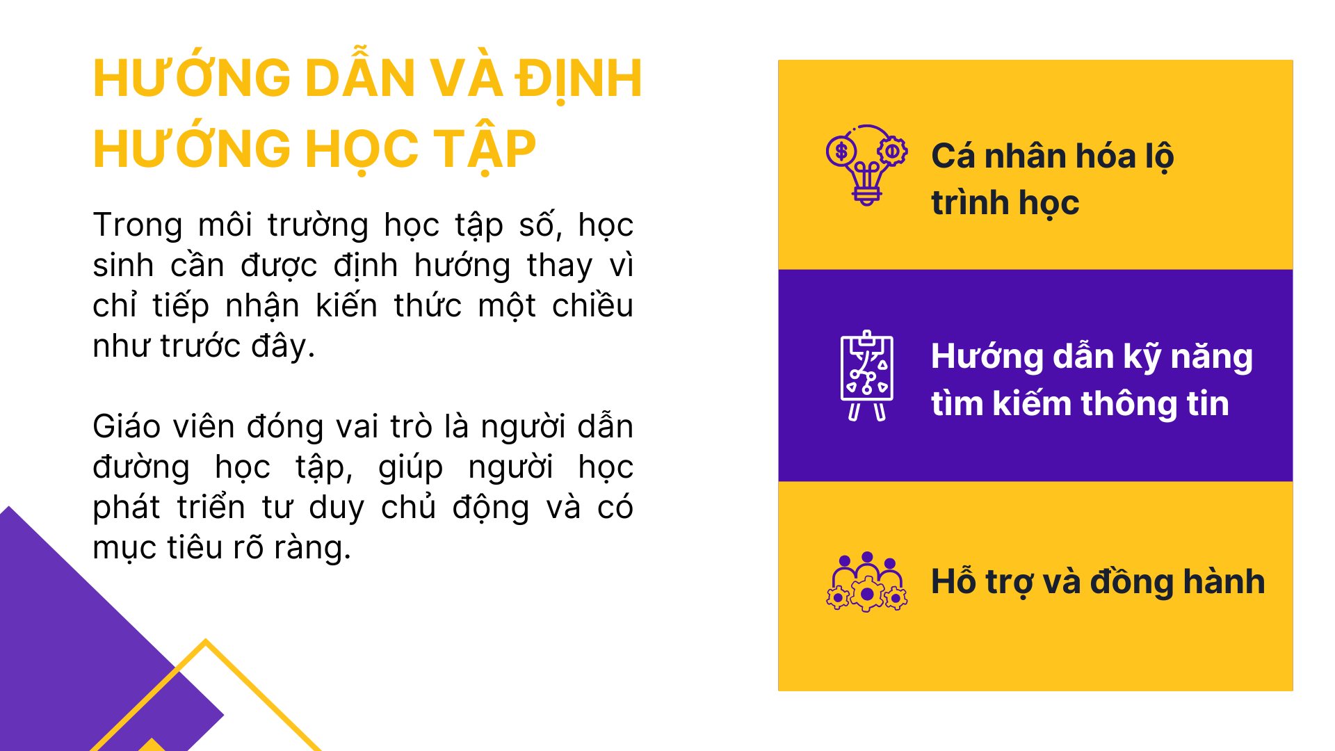 1. Người hướng dẫn và định hướng học tập