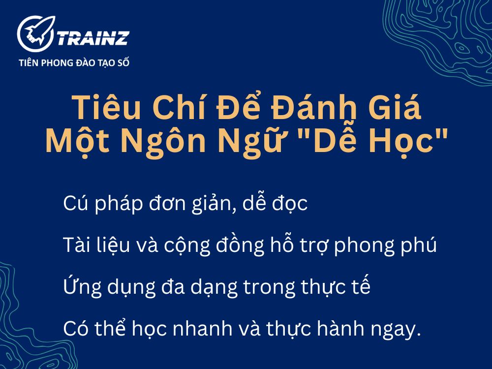 Các tiêu chí để đánh giá một ngôn ngữ "Dễ Học"