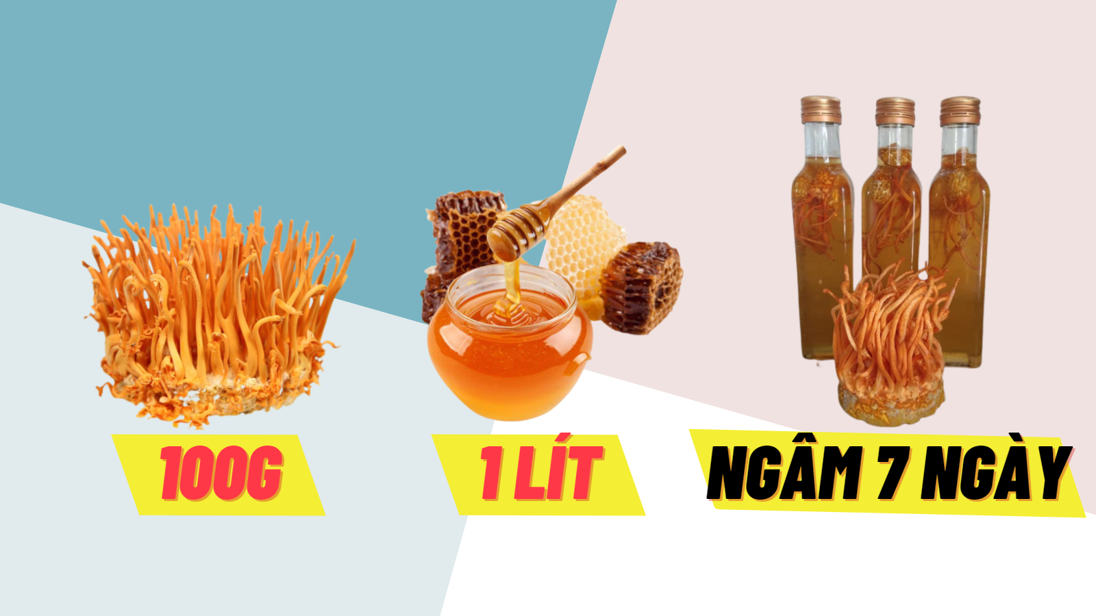 Ngâm đông trùng hạ thảo với mật ong