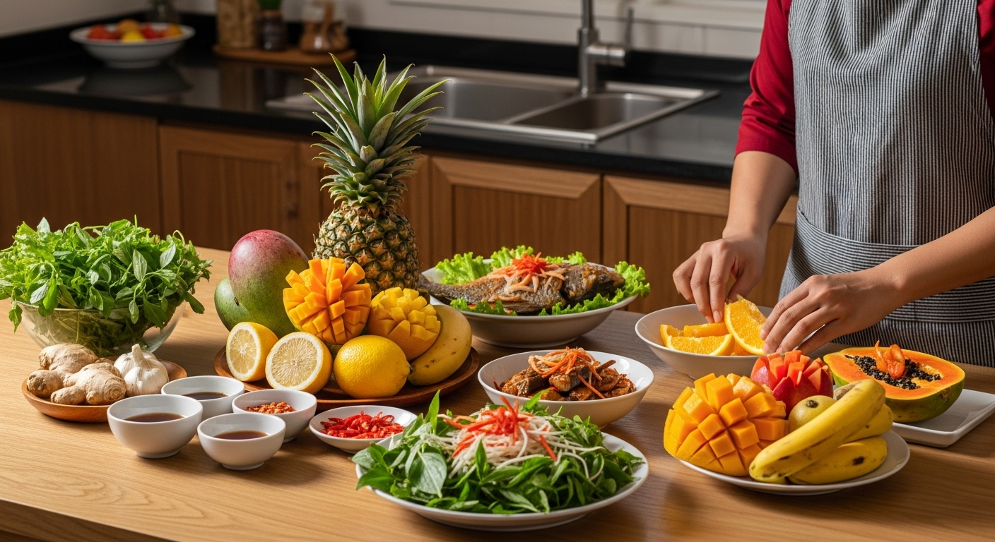 Trái cây nhiệt đới nguồn cảm hứng bất tận trong căn bếp Việt