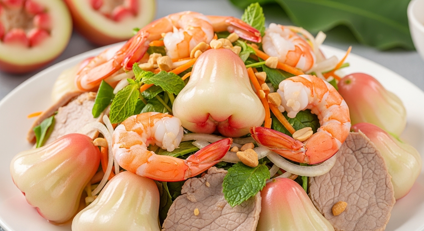 Gỏi mận - Bản hòa ca giữa trái cây và sản vật miền sông nước