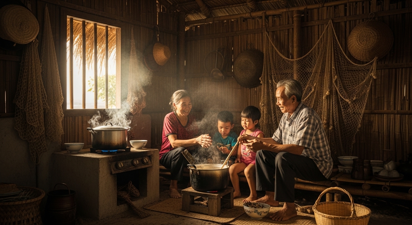 Bếp nơi gắn kết yêu thương và kể chuyện làng chài