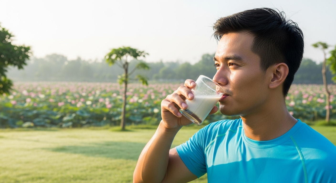 Sữa sen – Thức uống của sức khỏe và thanh tịnh