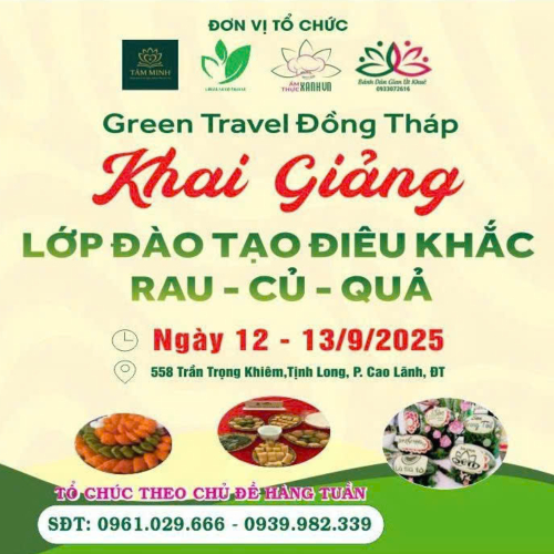 Khai Giảng Lớp Đào Tạo & Workshop Điêu Khắc Rau Củ Quả