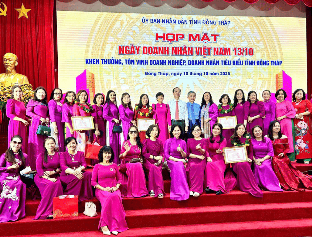 Doanh nhân nữ Đồng Tháp – Bản lĩnh và tự hào với danh hiệu “Doanh nghiệp tiêu biểu 2025