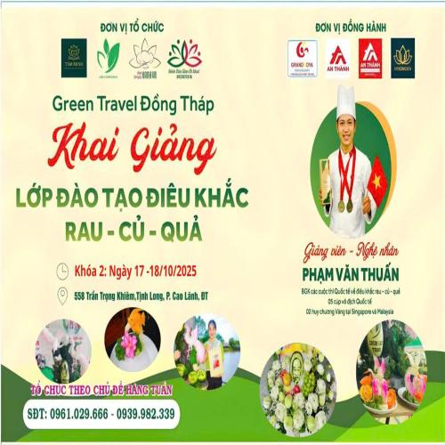 Sắp Diễn Ra Khai Giảng Khóa 2 & Workshop Lớp Điêu Khắc Rau – Củ – Quả