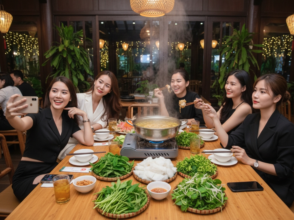 Vì sao lẩu cua đồng Núi Sam “ghi điểm” với du khách?