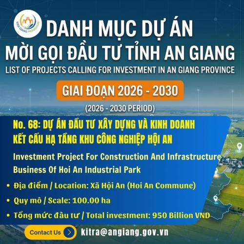 No. 68: Dự Án Đầu Tư Xây Dựng Và Kinh Doanh Kết Cấu Hạ Tầng Khu Công Nghiệp Hội An